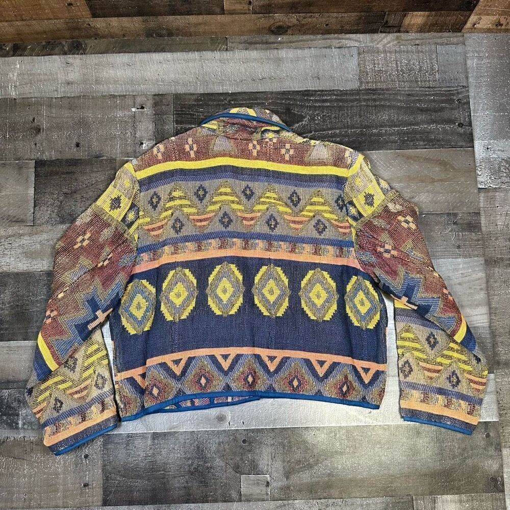 Dress Barn Women’s XL Vintage Southwestern Tribal Blazer Woven Bolero Jacket NWT - Picture 9 of 11